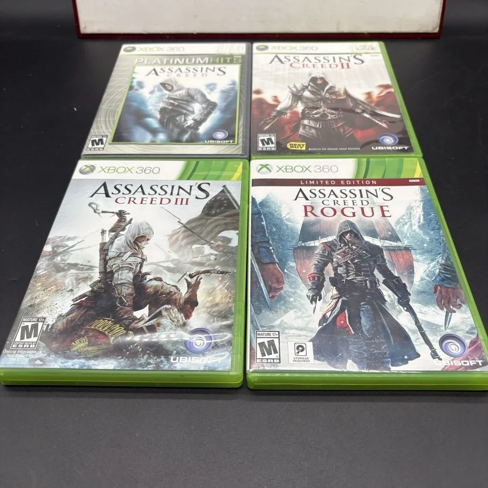 Assassin's‎ Creed I II III Rogue Xbox 360 Lot CIB Platinum Hits Limited Edition